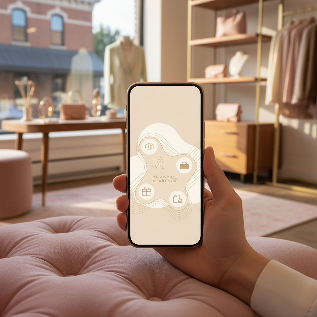 Alabama Boutiques: Why Your AI Pricing Might Be a Hidden Weakness Alabama Boutiques: Why Your AI Pricing Might Be a Hidden Weakness: Professional photo of a mobile phone displaying a personalized AI-generated offer for a local boutiq | innovAIt Media