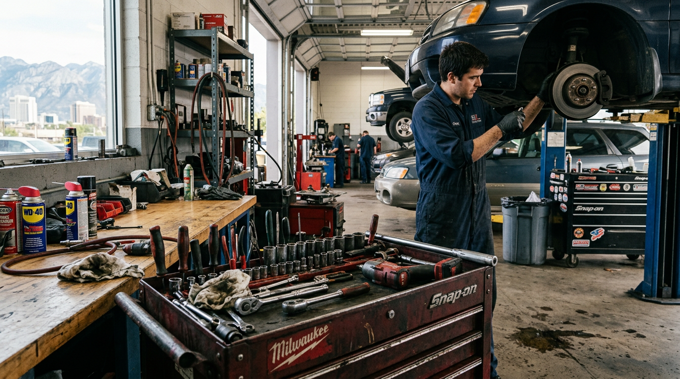 Auto Repair Shop equipment and tools used by professionals in Salt Lake City, Utah
