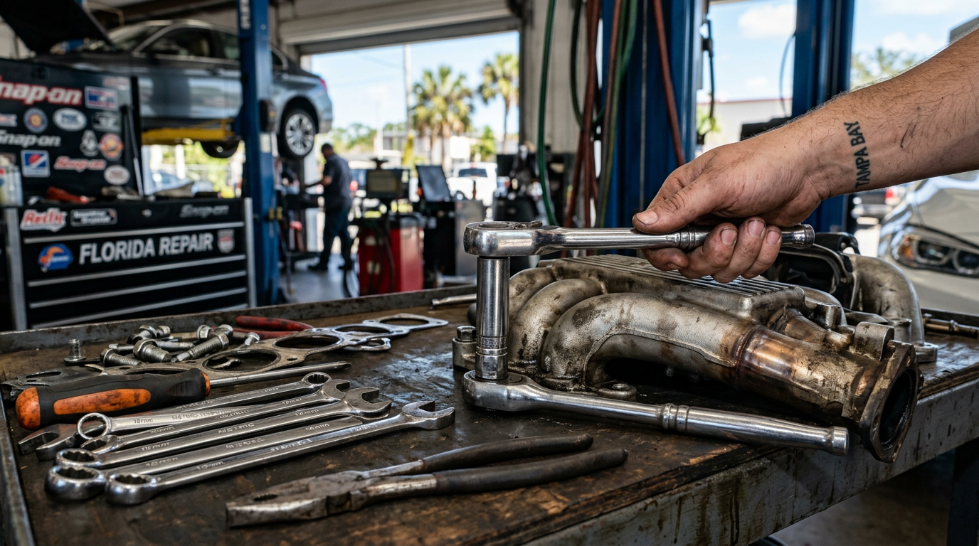 Auto equipment and tools used by professionals in Tampa, Florida