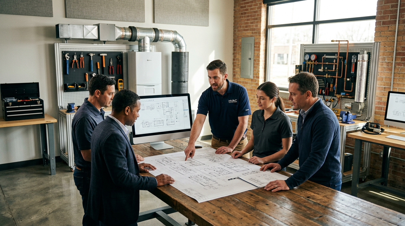 business funding for hvac owners in Dallas, TX business funding for hvac owners in Dallas, TX: Professional business funding for hvac owners workspace with modern equipment an | innovAIt Media