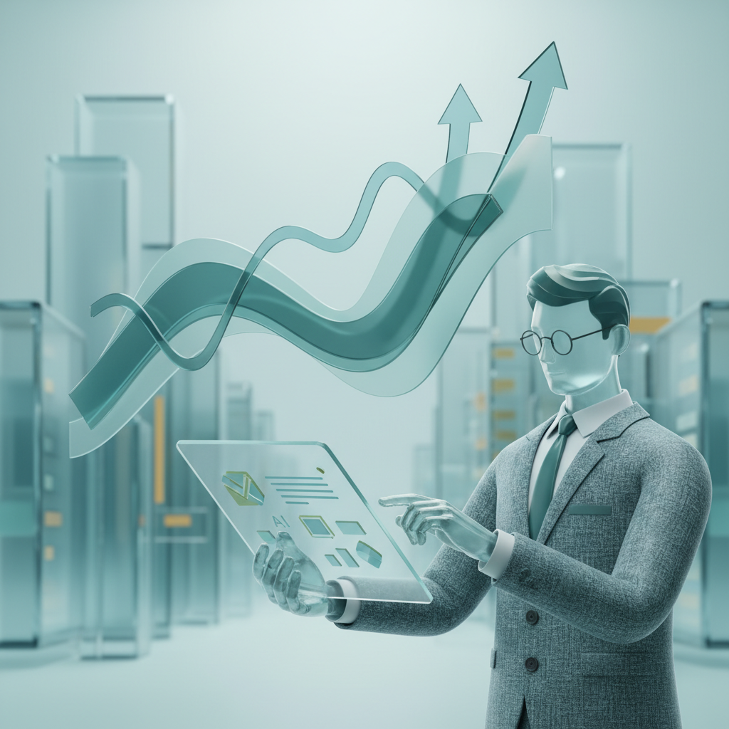 Can Bakersfield Tax Accountants Really Benefit From AI? Can Bakersfield Tax Accountants Really Benefit From AI?: Professional photo of a tax accountant utilizing AI software on a tablet, with a stylized graph show | innovAIt Media