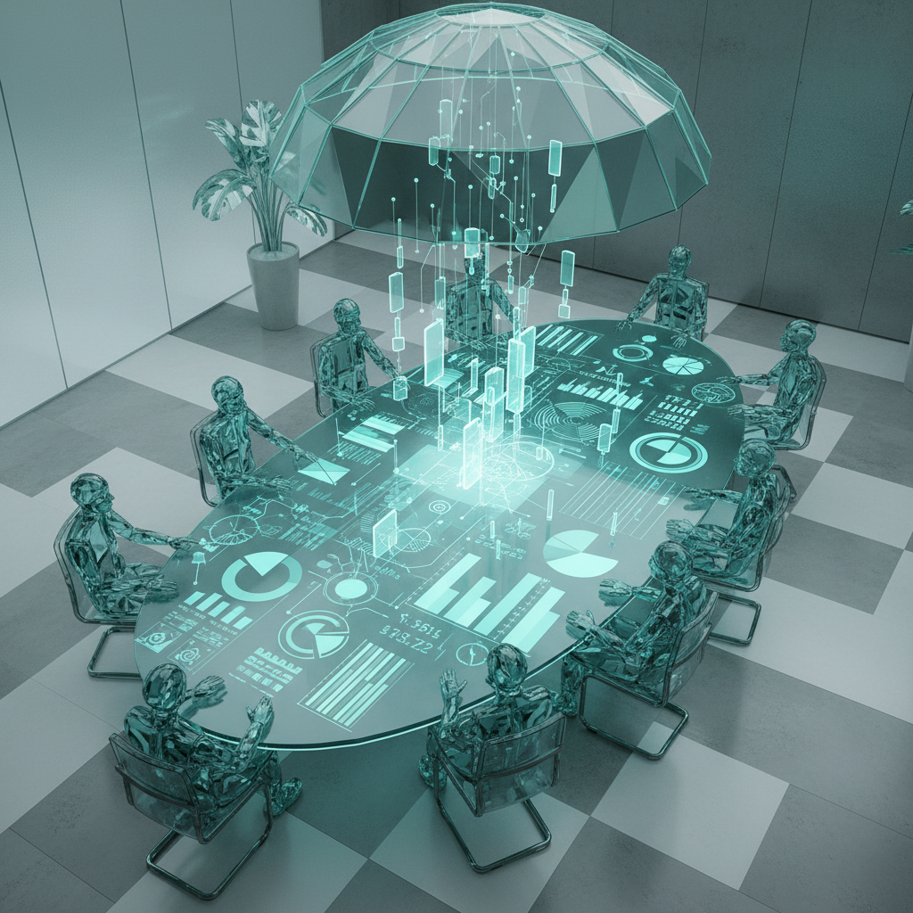 Can Bakersfield Tax Accountants Really Benefit From AI? Can Bakersfield Tax Accountants Really Benefit From AI?: Overhead shot of a modern office conference room with a diverse team collaborating around a large in | innovAIt Media