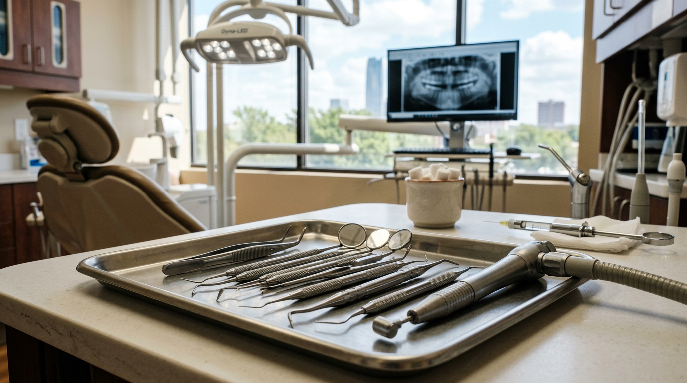 Dental Practice equipment and tools used by professionals in Oklahoma City, Oklahoma