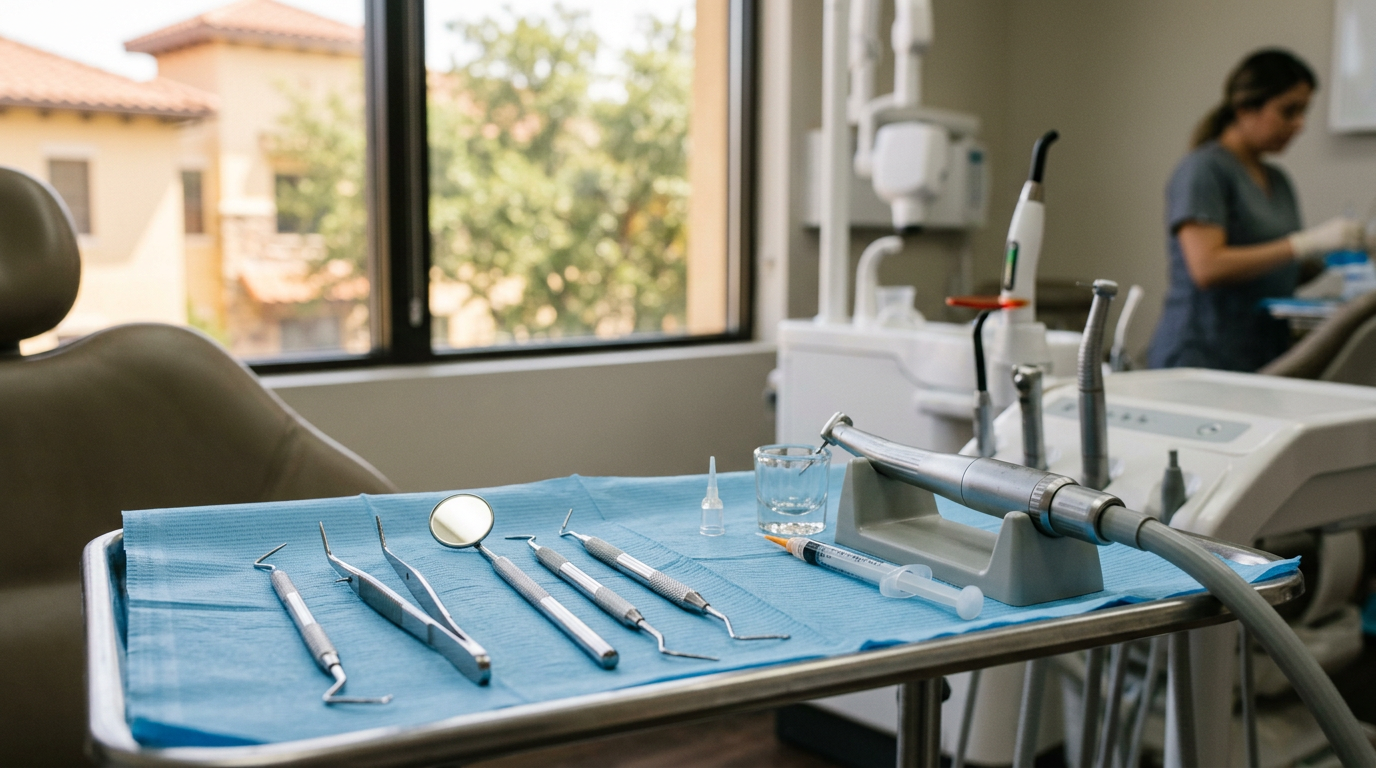 Dental Practice equipment and tools used by professionals in San Antonio, Texas