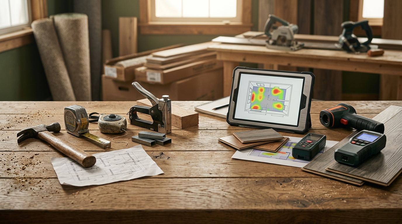 ElevenLabs Voice 3: Juneau Farm-to-Table Needs AI?: Table comparing AI vs. traditional methods for Virginia Beach Flooring Specialists | innovAIt Media