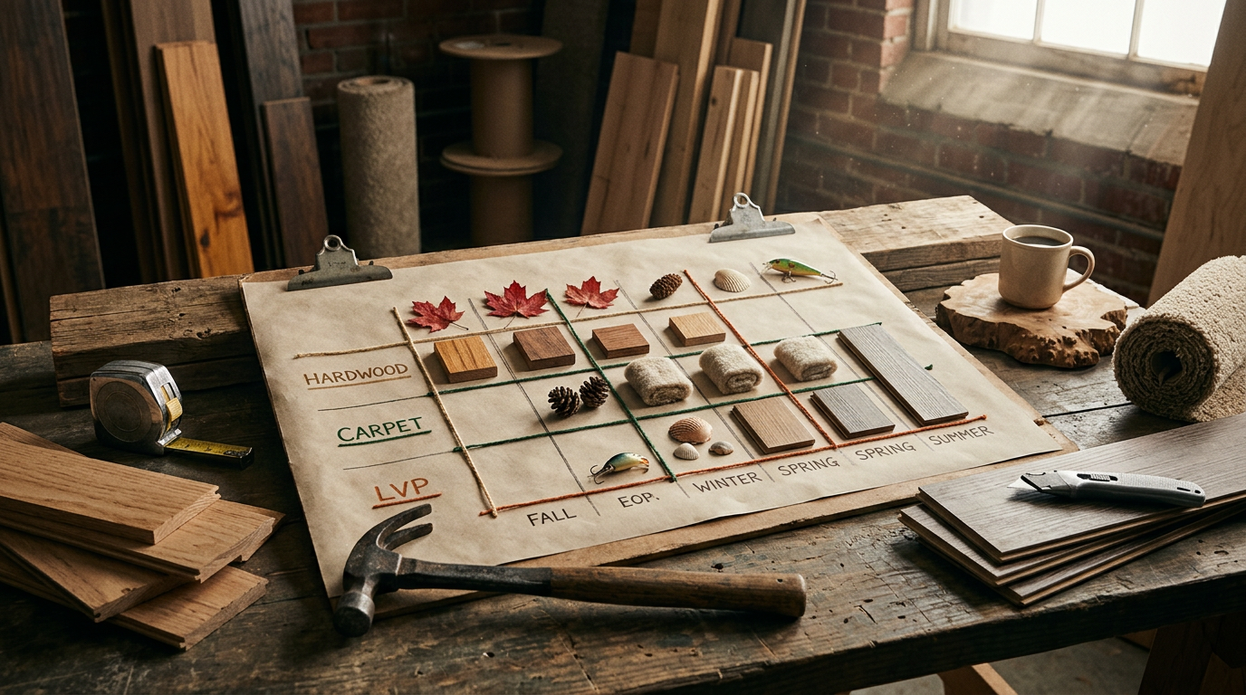 ElevenLabs Voice 3: Juneau Farm-to-Table Needs AI?: A chart showing predictable demand curves for different flooring materials (e.g., hardwood, carpet, | innovAIt Media