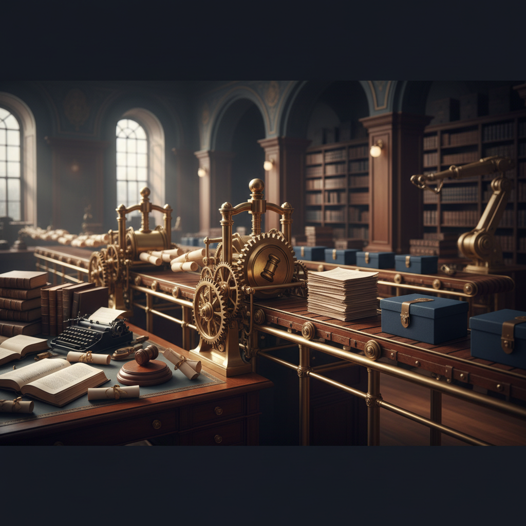 Family Law Firms: What ROI do Karbon AI Automations Deliver?: An abstract representation of data flowing through different stages of a content pipeline, highlight | innovAIt Media