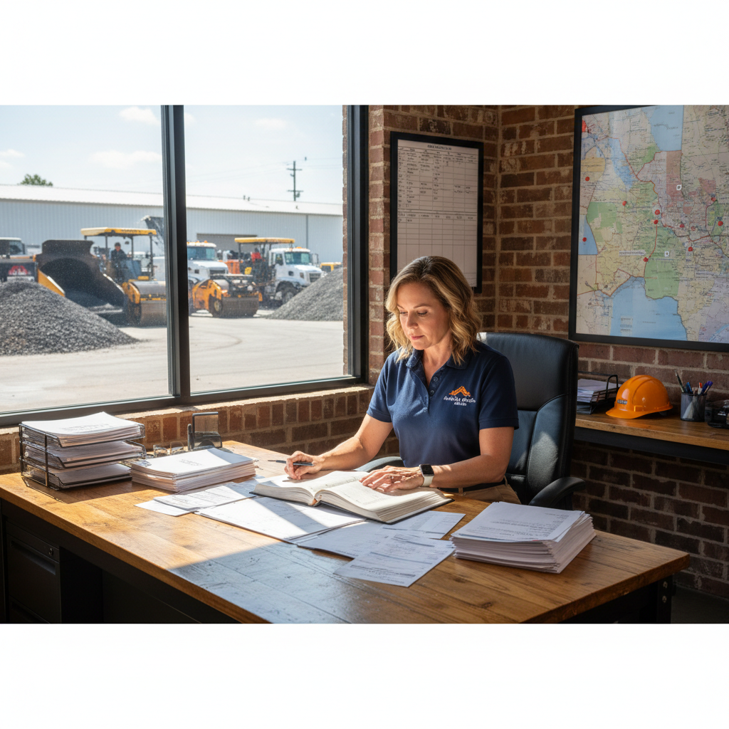 Asphalt Paving business owner reviewing funding options in Atlanta, GA Asphalt Paving business owner reviewing funding options in Atlanta, GA