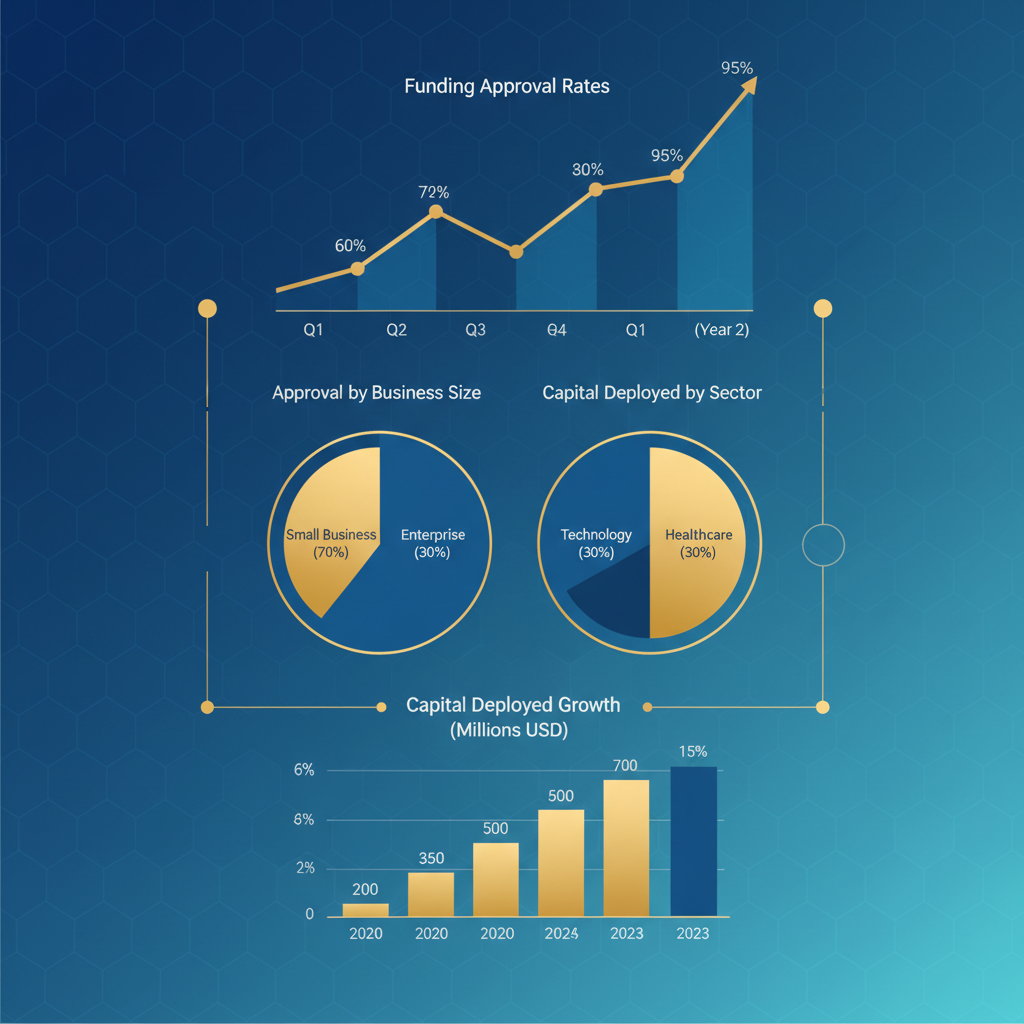Business funding approval data for Electrical owners