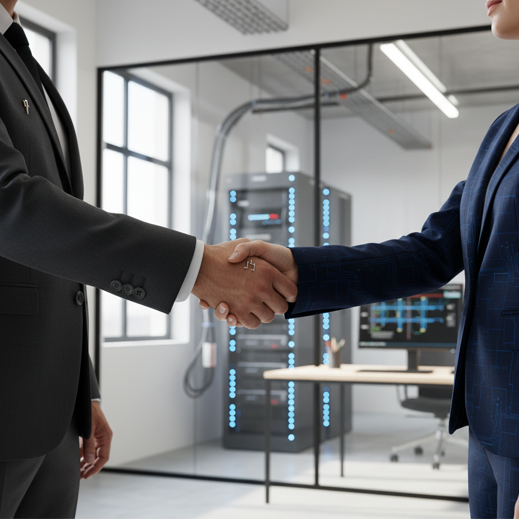 Electrical business owner closing a funding deal in Orlando