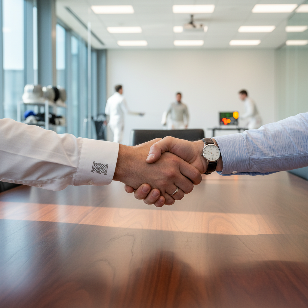 Fencing business owner closing a funding deal in Raleigh