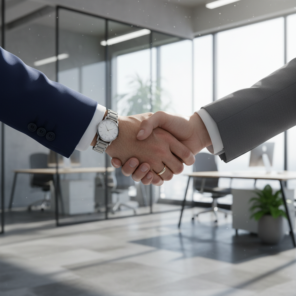 Flooring business owner closing a funding deal in Las Vegas — Capital Options Every business funding for flooring owners in Las Vegas, NV — Flooring business owner closing a funding deal in Las Vegas — Capital