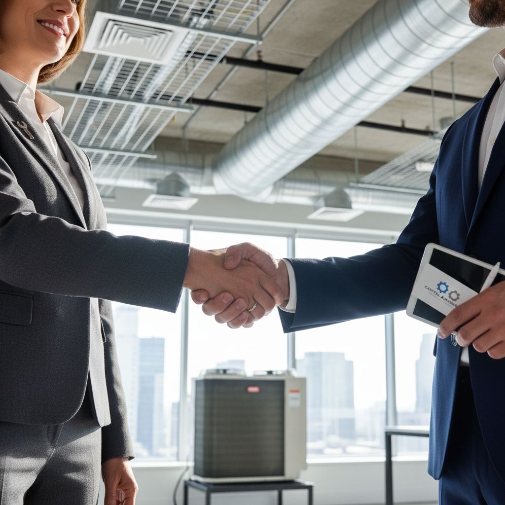 business funding for hvac owners in Charlotte, NC — HVAC business owner closing a funding deal in Charlotte