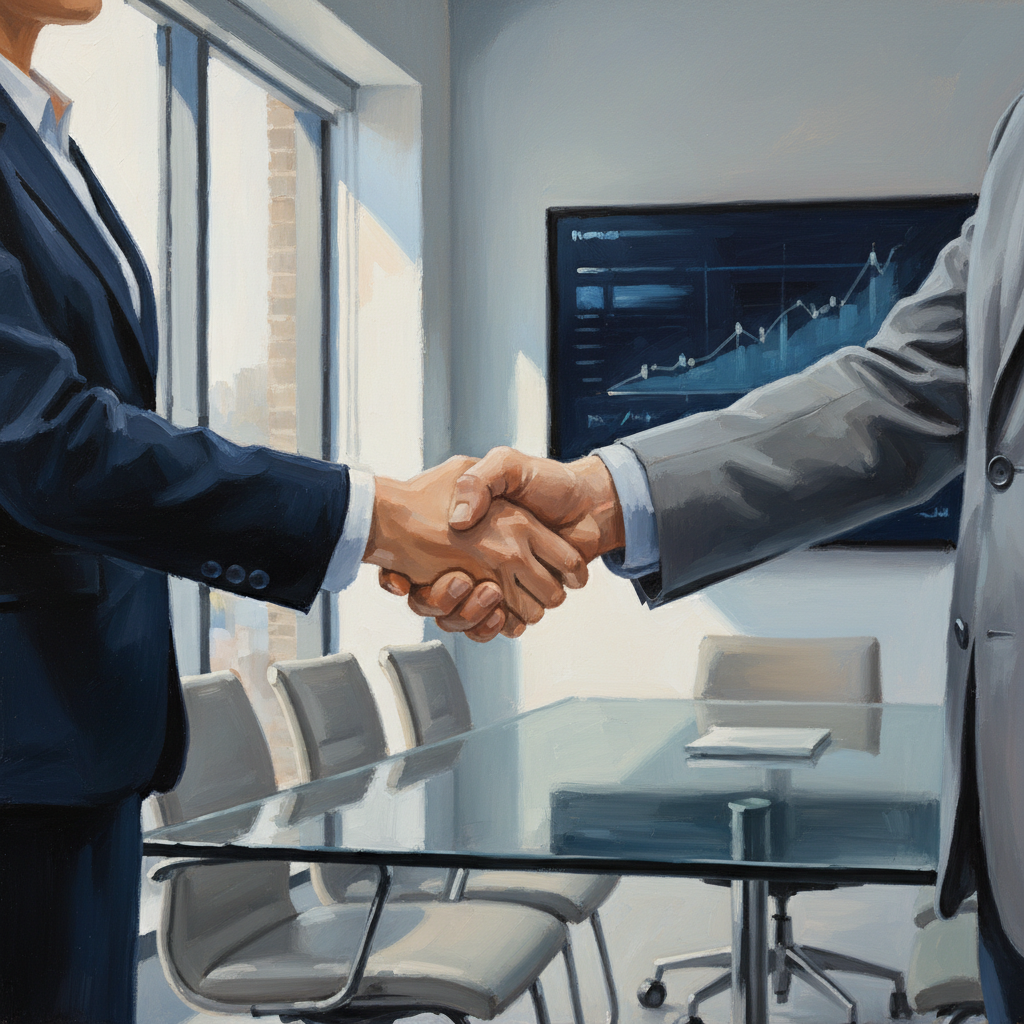 Painting business owner closing a funding deal in Kansas City