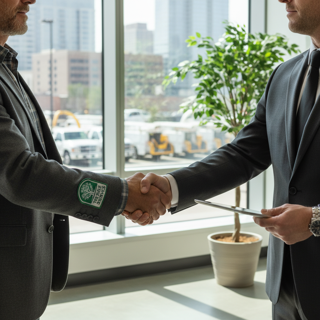business funding for tree service owners in Memphis, TN — Tree Service business owner closing a funding deal in Memphis