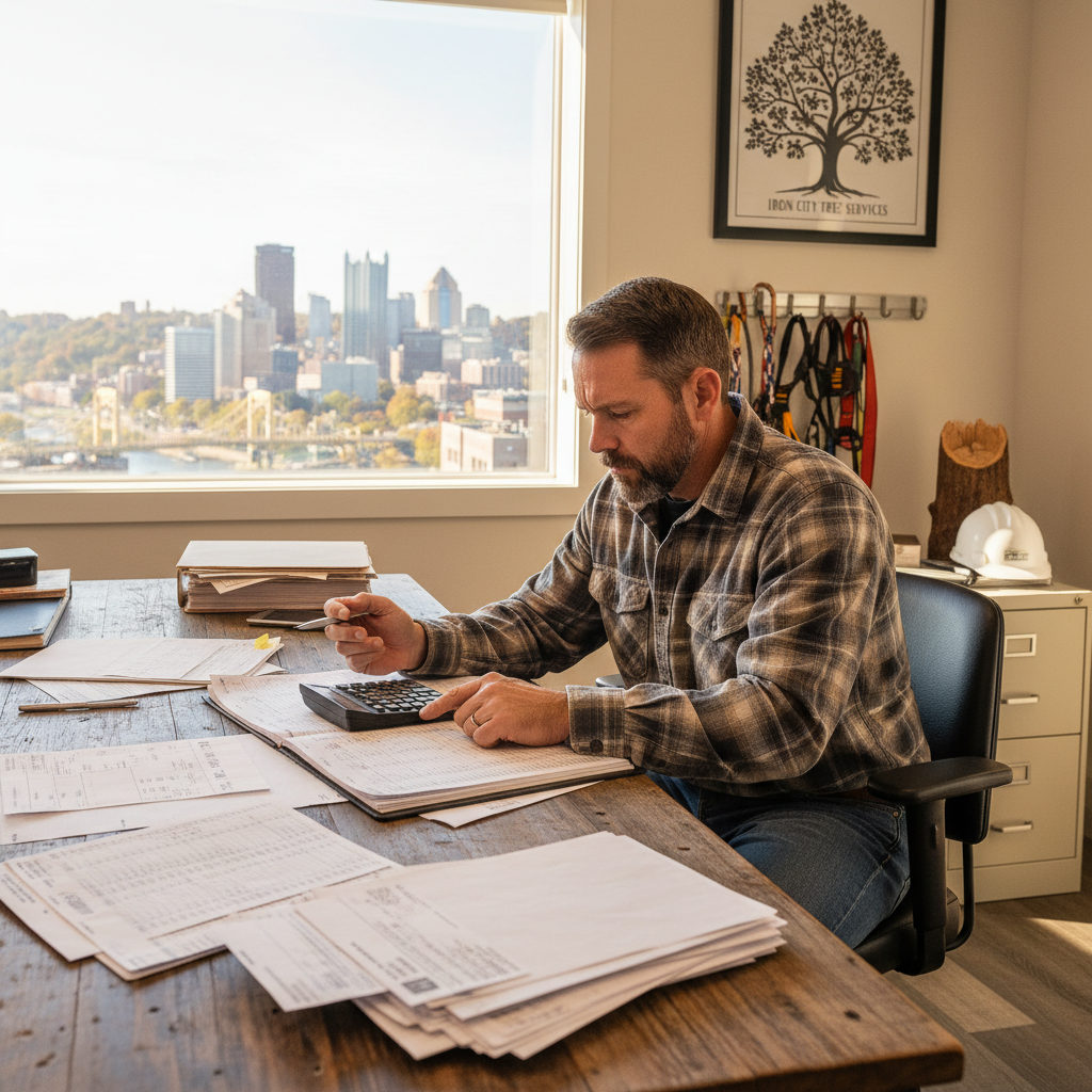 Tree Service business owner reviewing funding options in Pittsburgh, PA