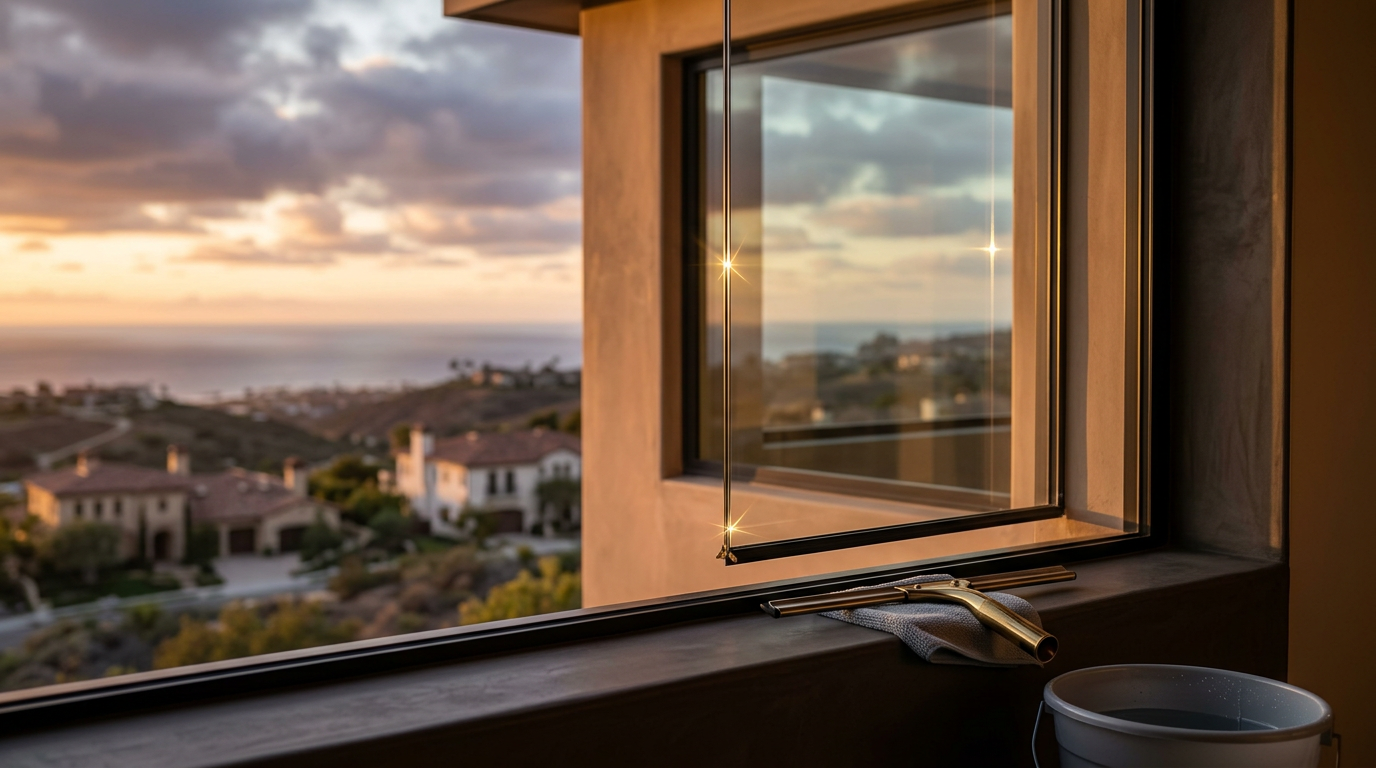 Groq LPU: Is Orlando Photographers' SEO Broken?: Image depicting a clean, sparkling window on a modern San Diego home, perhaps with a glimpse of the | innovAIt Media