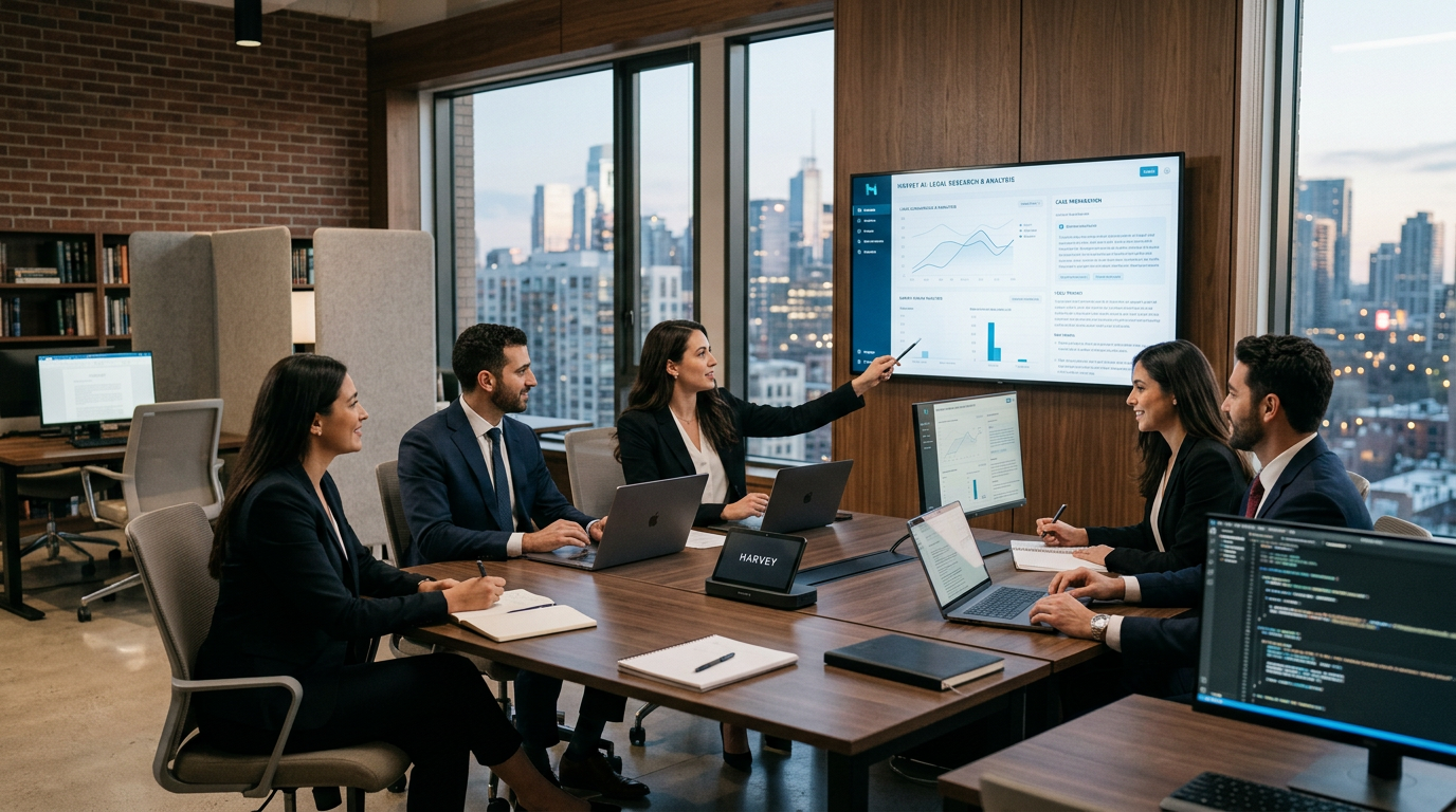 Harvey AI for Law Firm in Atlanta, GA: Professional Harvey AI for Law Firm workspace with modern equipment and team col | innovAIt Media