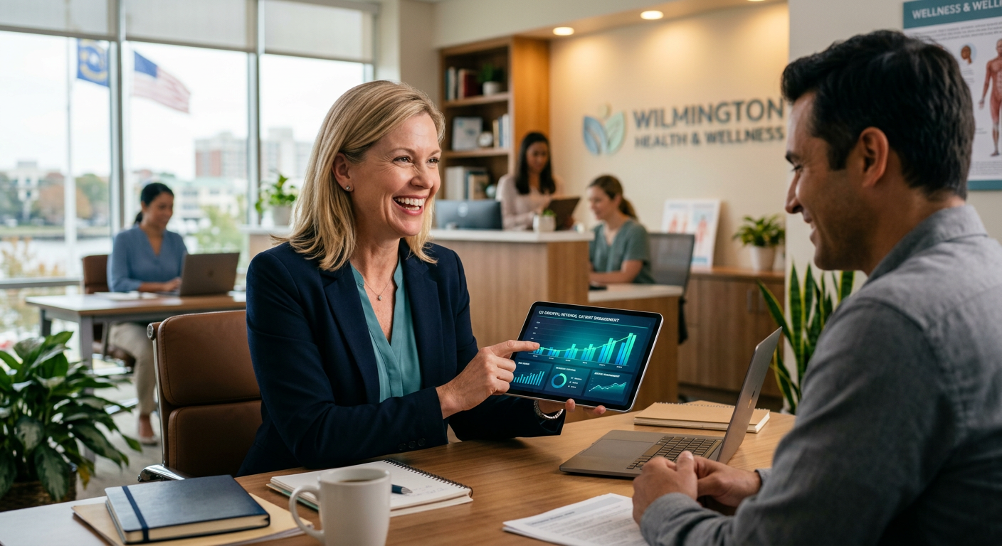 Health business owner seeing AI marketing results in Wilmington, North Carolina