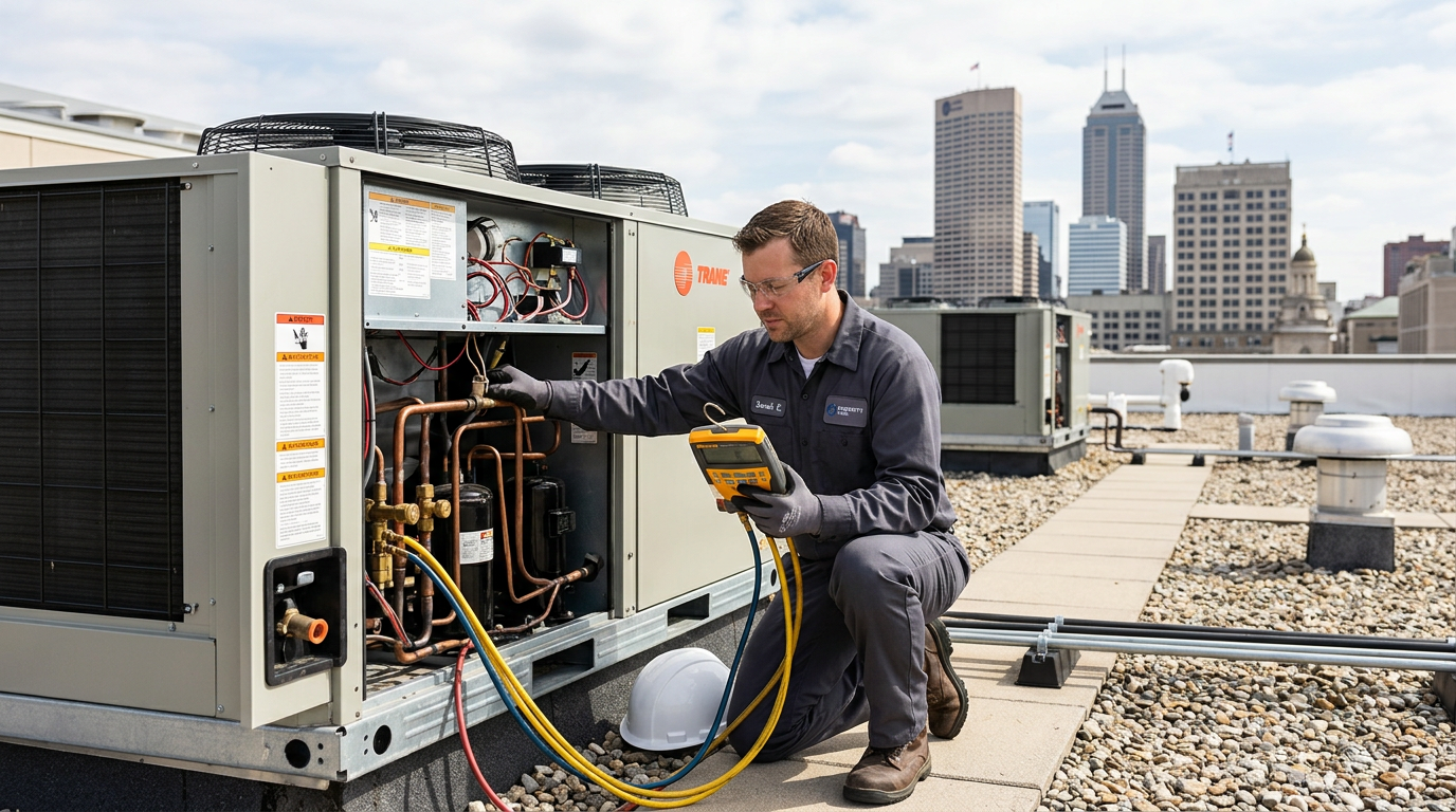 HVAC Contractor professional working in Indianapolis, Indiana HVAC Contractor professional working in Indianapolis, Indiana
