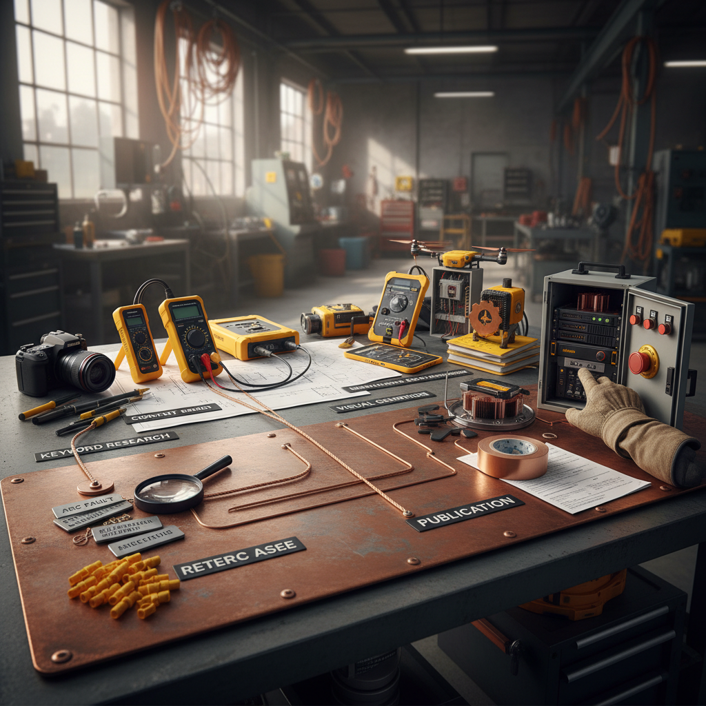 Is ChatGPT or Gemini Best for Master Electrician SEO?: A diagram illustrating the workflow of using AI for content creation, from keyword research to final | innovAIt Media