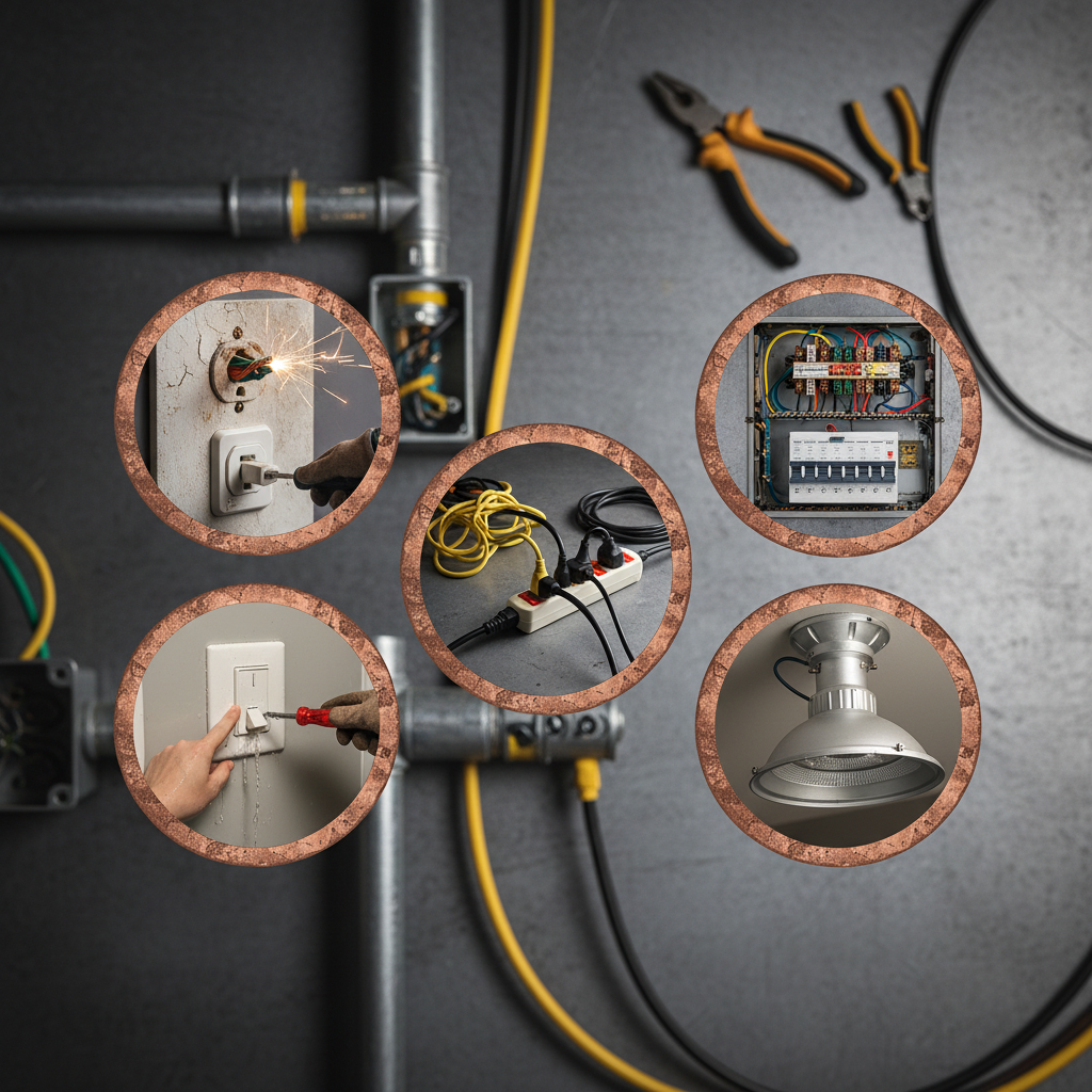 Is ChatGPT or Gemini Best for Master Electrician SEO?: An infographic created with Canva AI, detailing '5 Common Electrical Hazards and How to Fix Them,' t | innovAIt Media