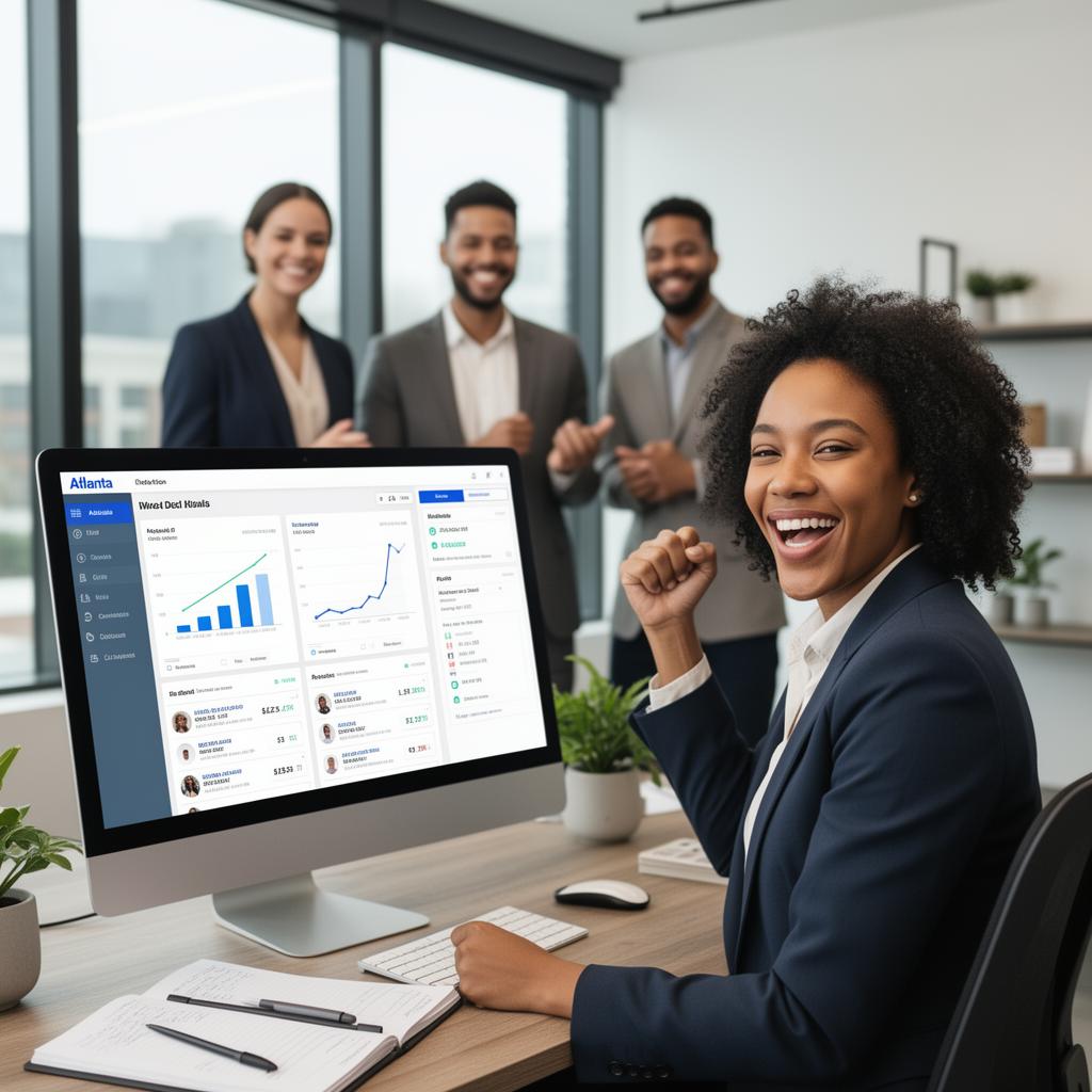 Atlanta Real Estate Agency owner reviewing kvCORE AI marketing results and growth