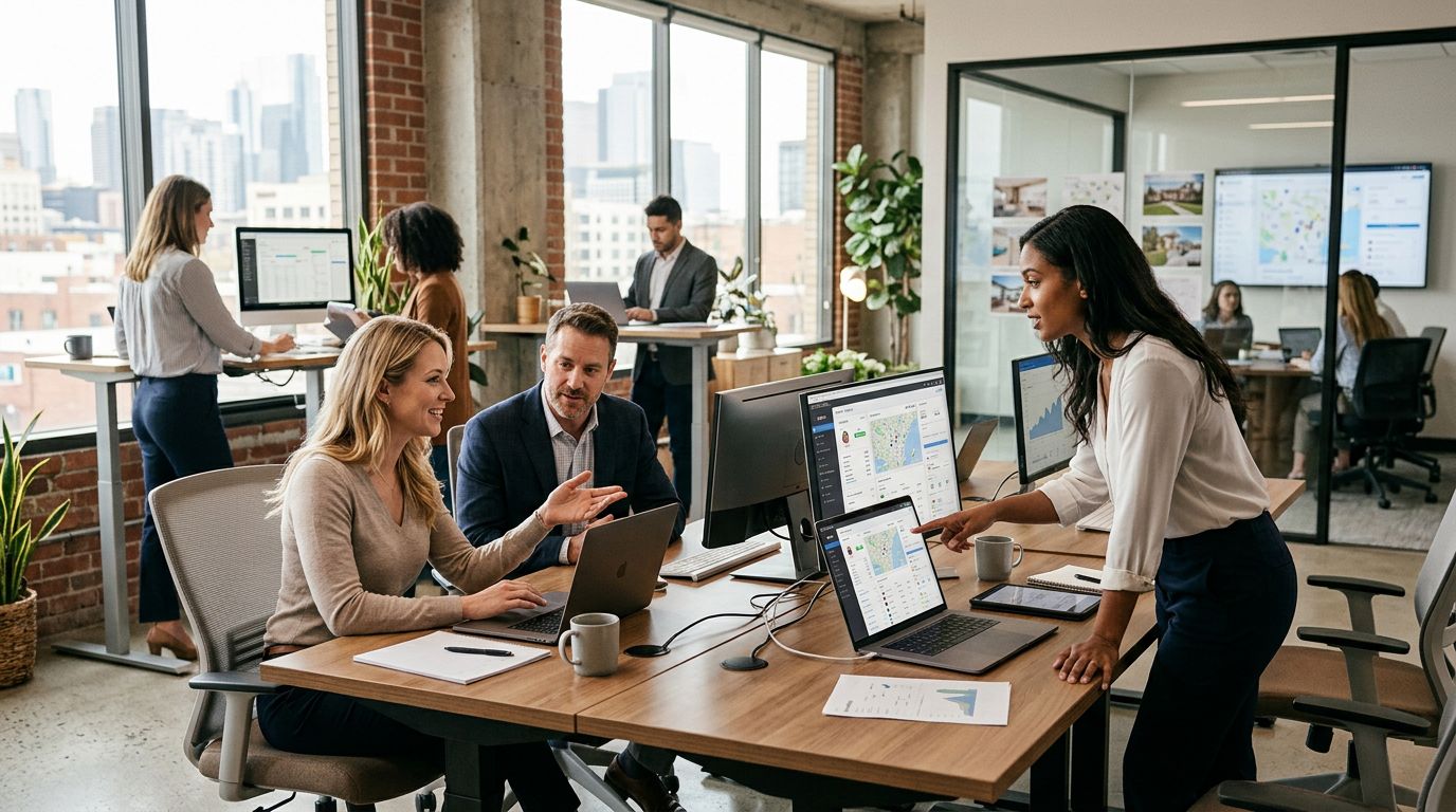 kvCORE for Real Estate Agency in Atlanta, GA: Professional kvCORE for Real Estate Agency workspace with modern equipment and t | innovAIt Media
