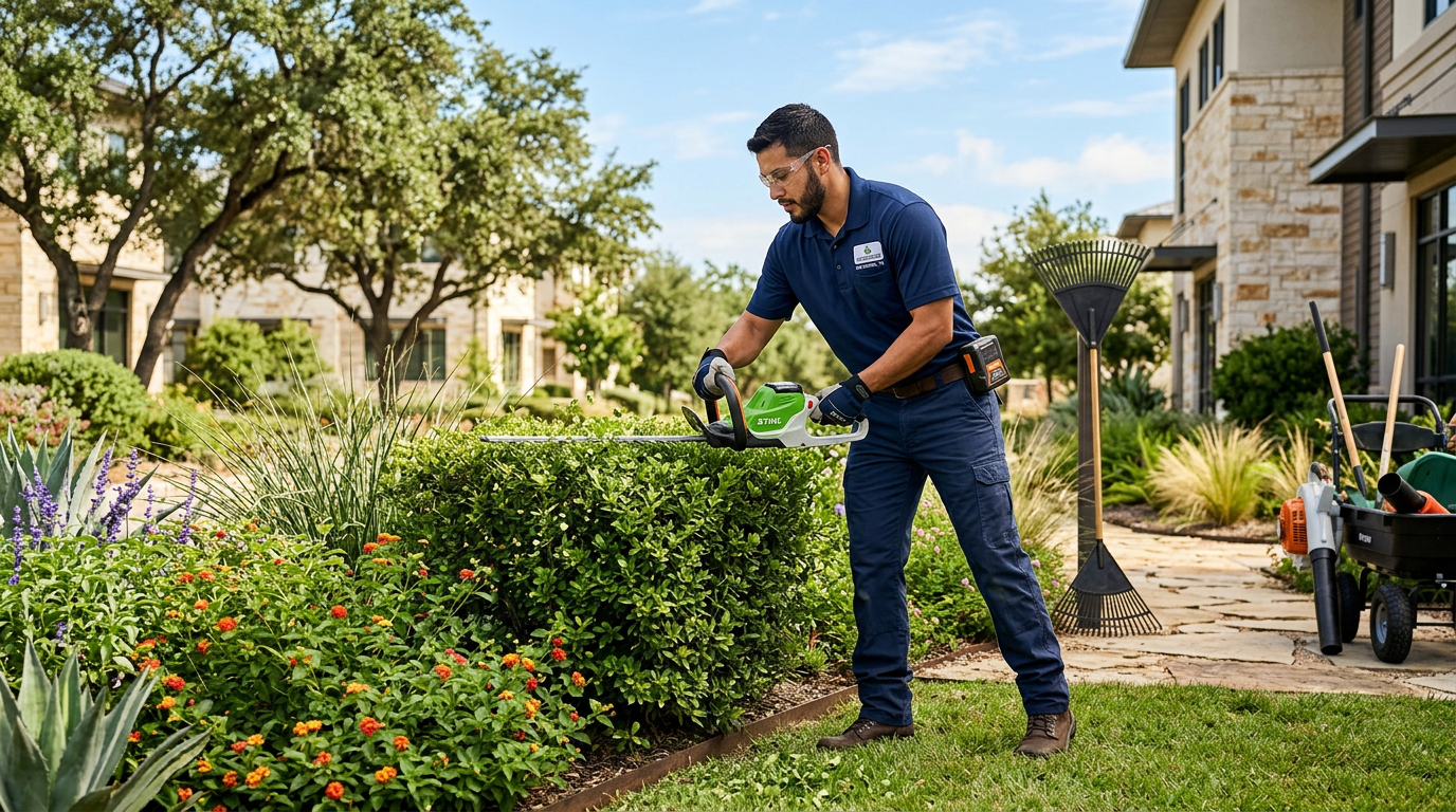Landscaping Company professional working in San Antonio, Texas Landscaping Company professional working in San Antonio, Texas