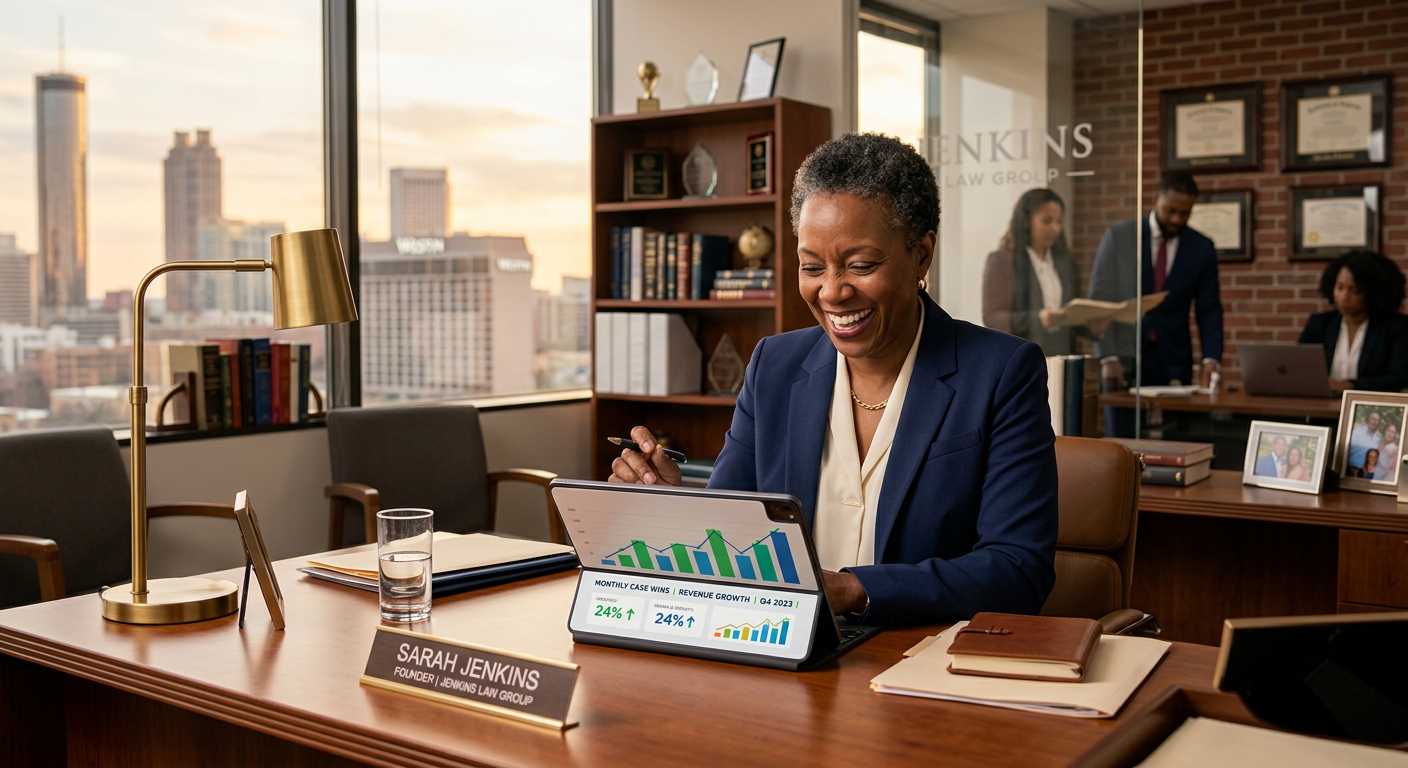 Personal Injury Law business owner seeing AI marketing results in Atlanta, Georgia