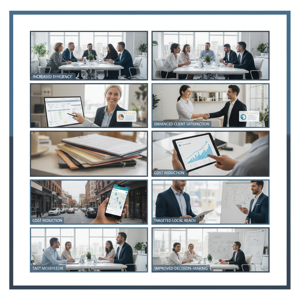 Lewiston's Agencies: Is Your GPT Optimization a Blind Spot? Lewiston's Agencies: Is Your GPT Optimization a Blind Spot?: An infographic showing 5 key benefits of AI optimization for local agencies. | innovAIt Media