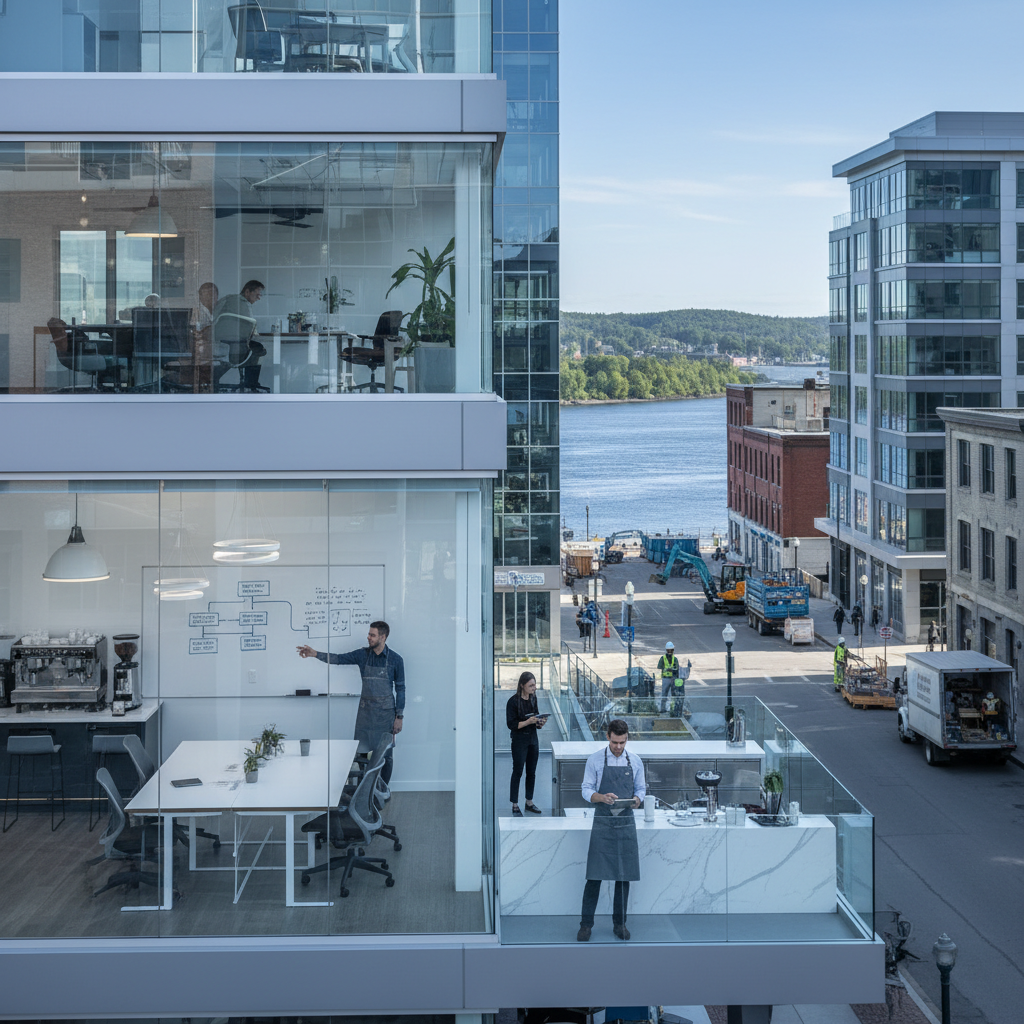 Lewiston's Agencies: Is Your GPT Optimization a Blind Spot? Lewiston's Agencies: Is Your GPT Optimization a Blind Spot?: Professional image of Lewiston, ME's scenic downtown area with the Androscoggin River in the backgro | innovAIt Media