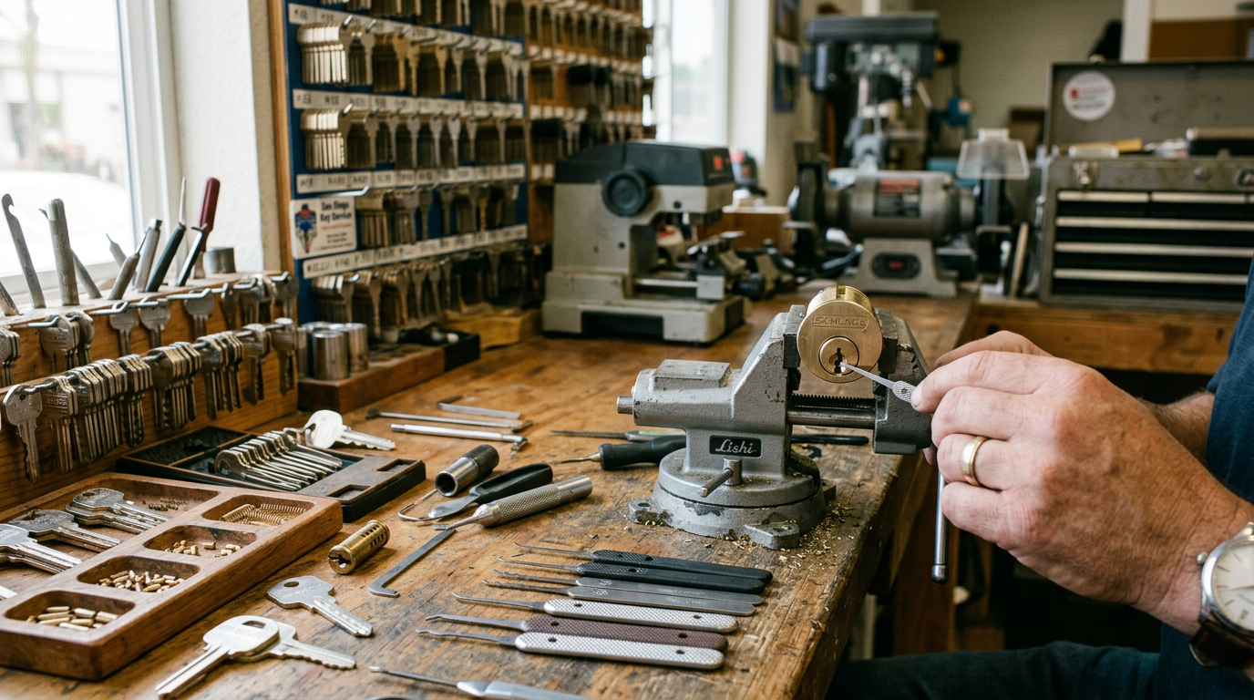 Locksmith equipment and tools used by professionals in San Diego, California