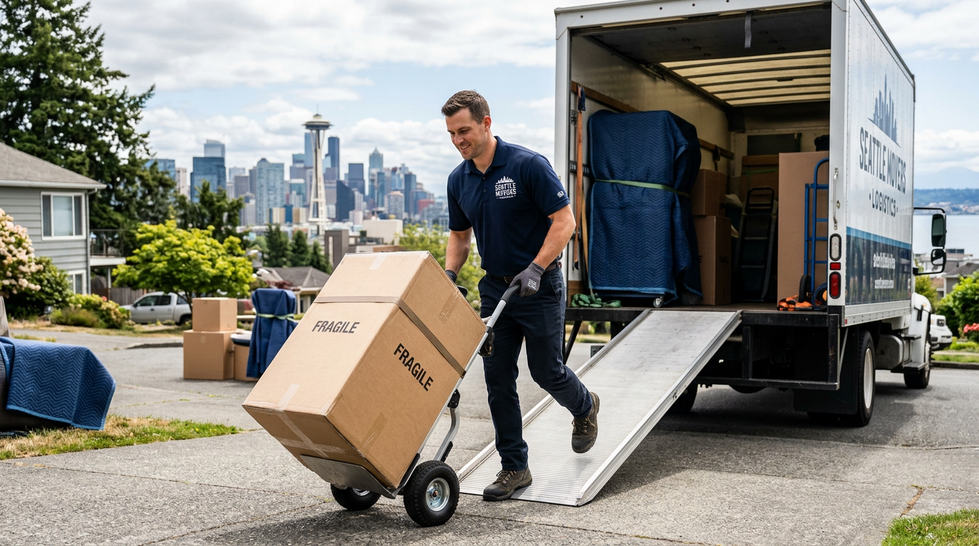 Moving Company professional working in Seattle, Washington
