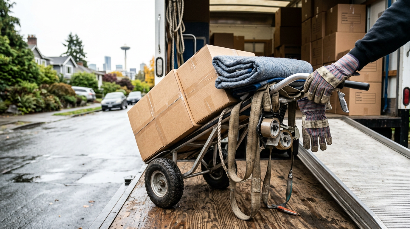 Moving Company equipment and tools used by professionals in Seattle, Washington