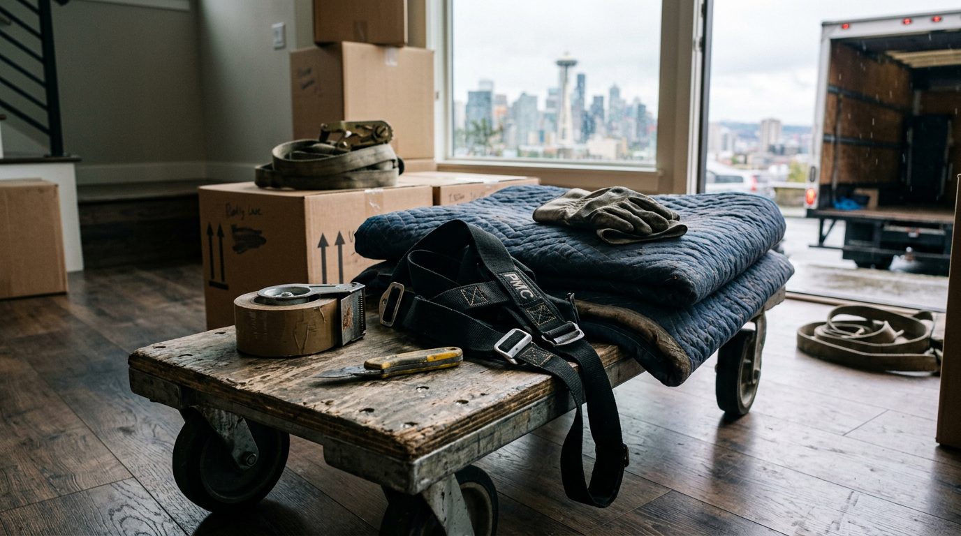 Moving Company equipment and tools used by professionals in Seattle, Washington
