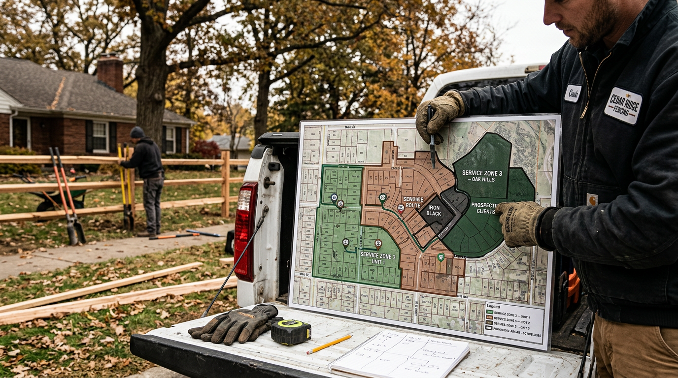 Nabla Copilot Pro for Dallas Geofencing Nabla Copilot Pro for Dallas Geofencing: A map displaying dynamic, AI-optimized geofencing zones for a service business. | innovAIt Media