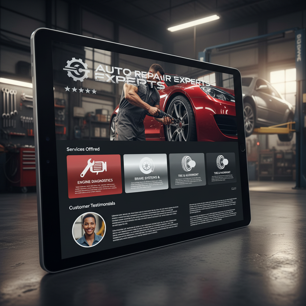 OmniSEO Report: My Auto Shop Google Rankings Are Broken: Screenshot of a robust, AI-optimized Google My Business profile for an auto shop, highlighting speci | innovAIt Media