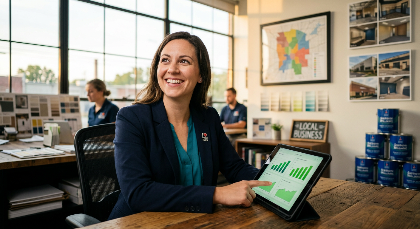 Painting Company business owner seeing AI marketing results in Indianapolis, Indiana