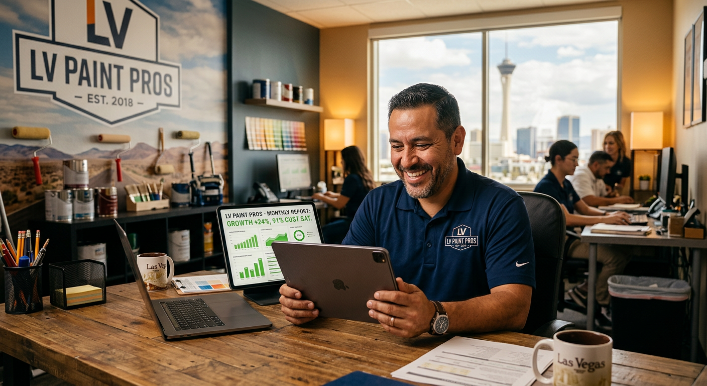 Painting Company business owner seeing AI marketing results in Las Vegas, Nevada