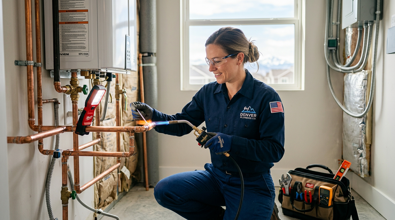 Plumbing Company professional working in Denver, Colorado Plumbing Company professional working in Denver, Colorado