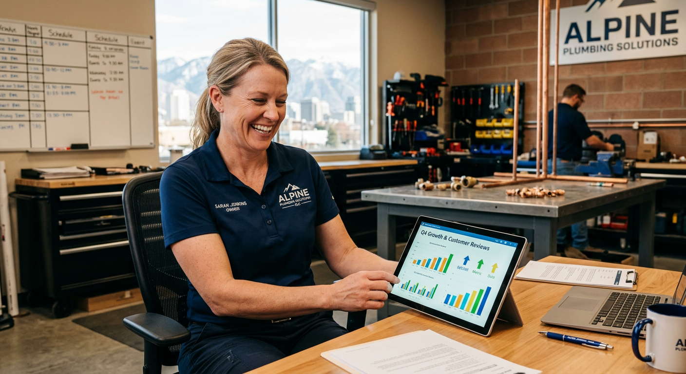 Plumbing Company business owner seeing AI marketing results in Salt Lake City, Utah