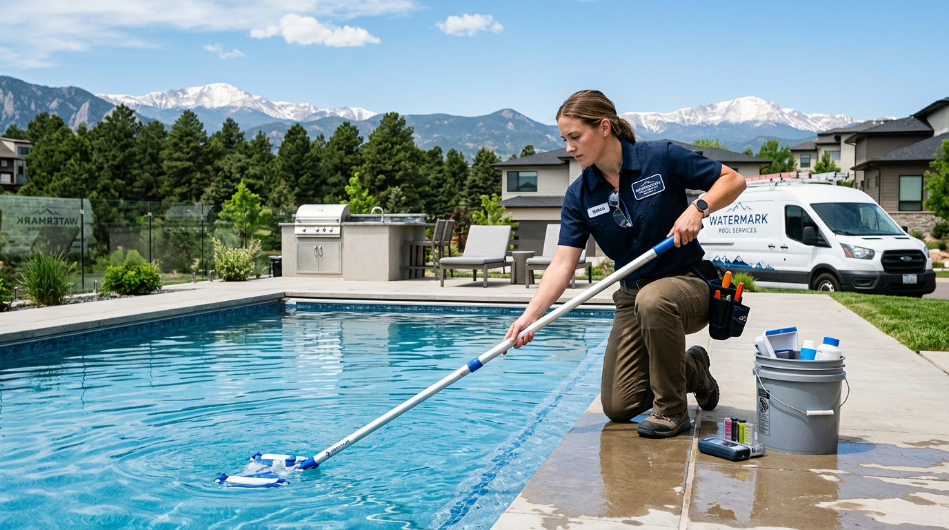 Pool Service professional working in Denver, Colorado