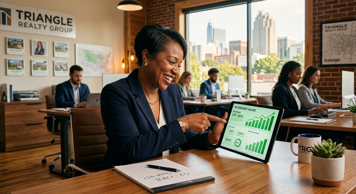Real Estate Agency business owner seeing AI marketing results in Raleigh, North Carolina