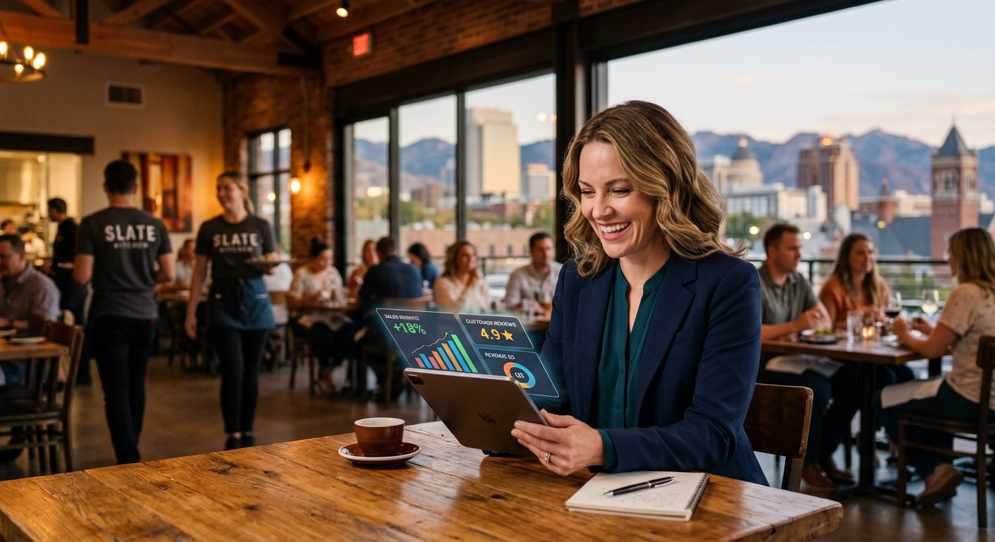 Restaurant business owner seeing AI marketing results in Salt Lake City, Utah