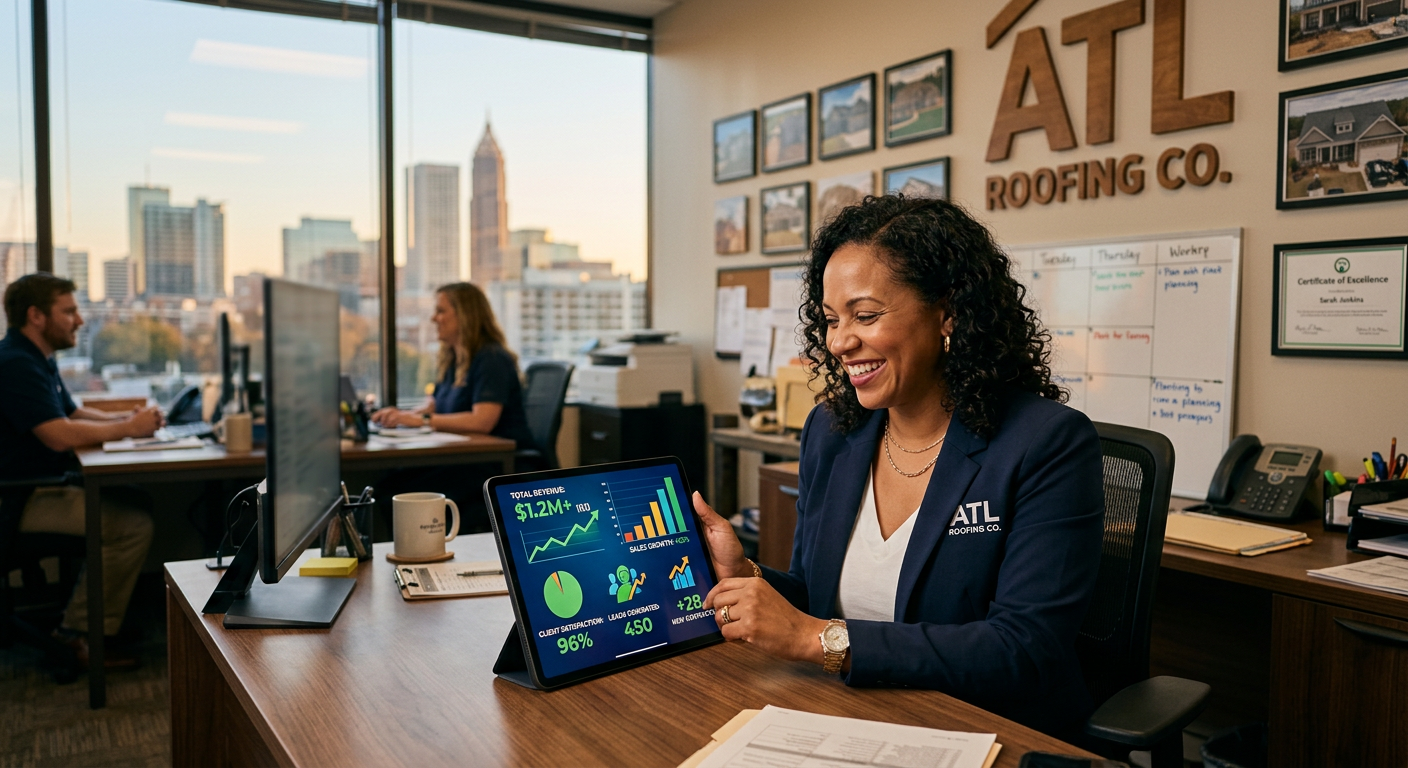 Roofing business owner seeing AI marketing results in Atlanta, Georgia