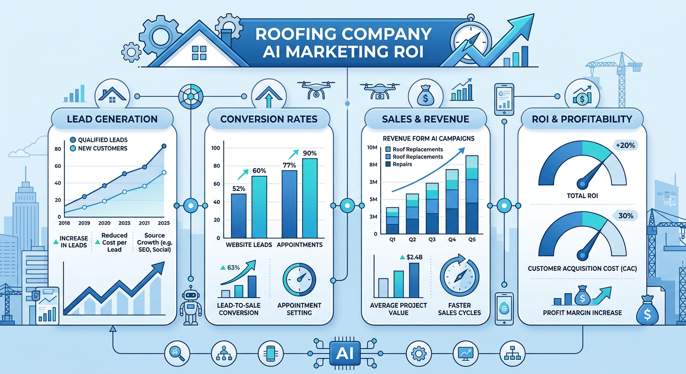 AI marketing ROI data for roofing company companies in Dallas