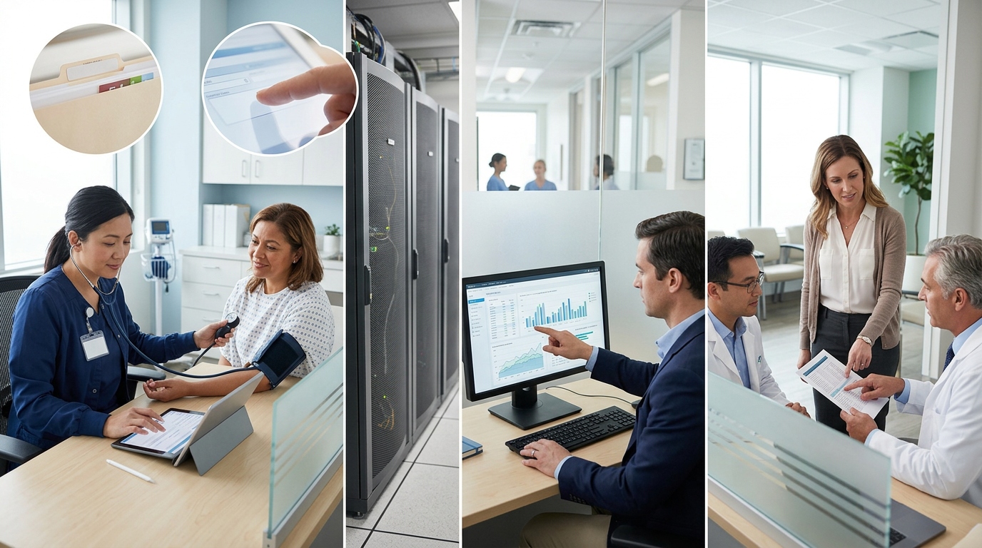 Salesforce Einstein 2 Report: 2026 Profit Projections for Urgent Care: A graphic illustrating the feedback loop between patient data, Salesforce Einstein's analysis, and a | innovAIt Media