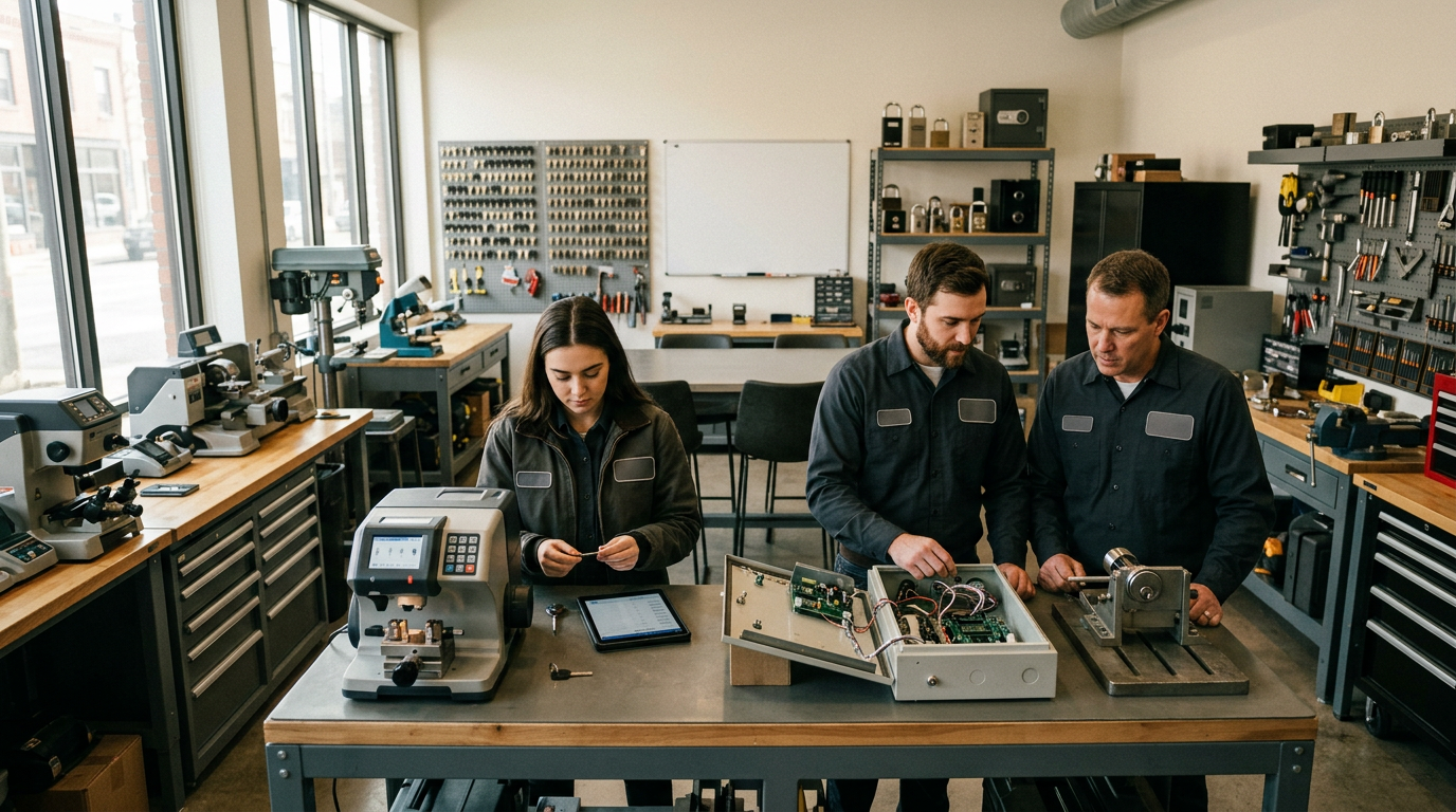 ServiceTitan for Locksmith in Charlotte, NC: Professional ServiceTitan for Locksmith workspace with modern equipment and team | innovAIt Media