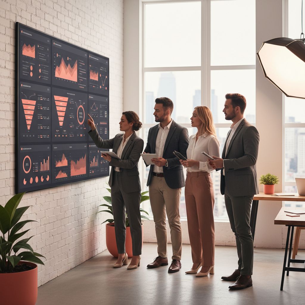 The Geofencing Collapse: How Ignoring AI Doomed Local Marketing: Professional photo of a diverse team collaborating around a large digital dashboard displaying AI-po | innovAIt Media